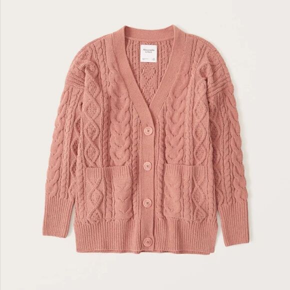 Abercrombie Chenille Legging-Friendly Cable Cardigan XS - Picture 1 of 1